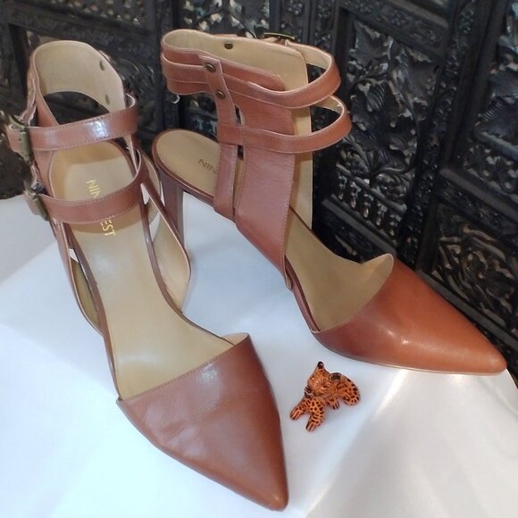 Womens Nine West Brown Size 10 Heels - Picture 5 of 9